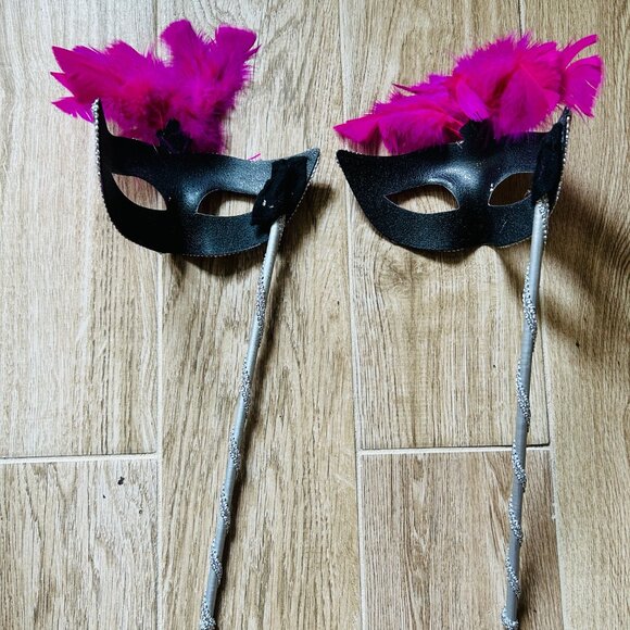 bundle 2 venetian mask carnival ball masquerade - Picture 4 of 4